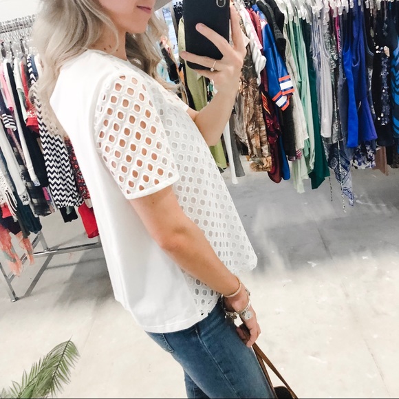 Tory Burch White Hermosa Cotton T-Shirt NWT 0 - Picture 3 of 8